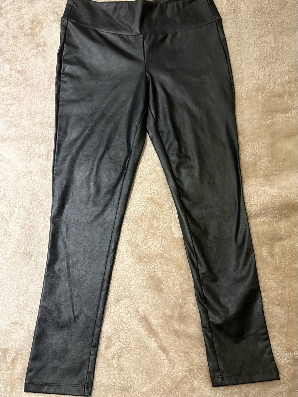 Kendall & Kylie Black Faux Leather Slim Fit Men's Pants
